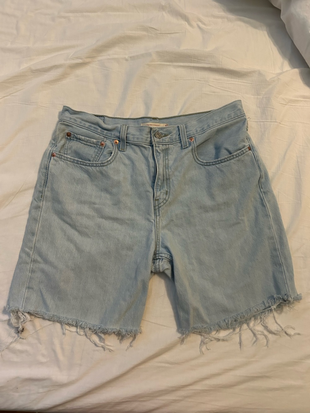 Levi’s Light Wash Denim Cutoff Shorts